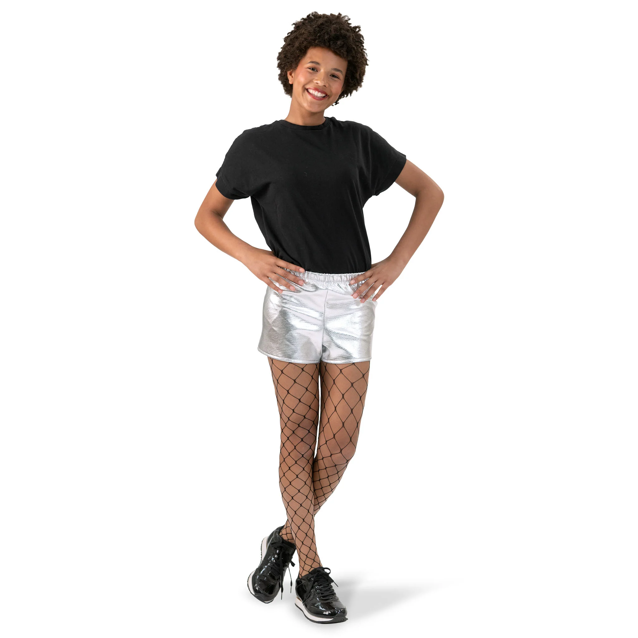 Zilveren korte broek hotpants dames - Image 2