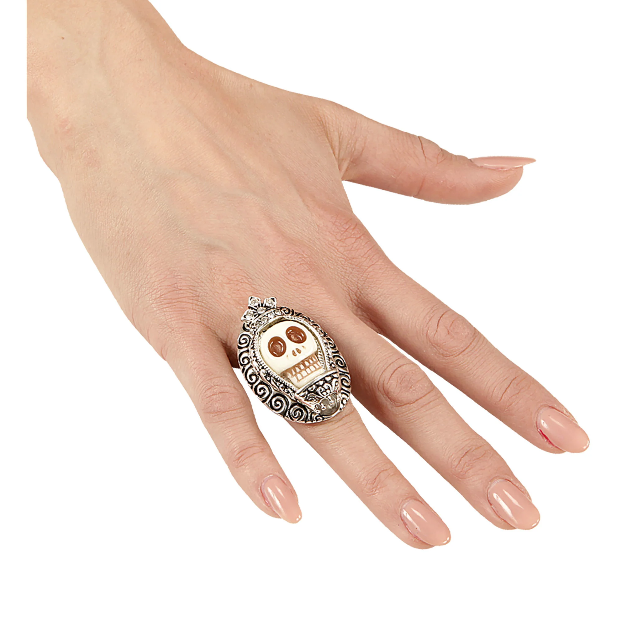 Zilveren schedelring - Image 2