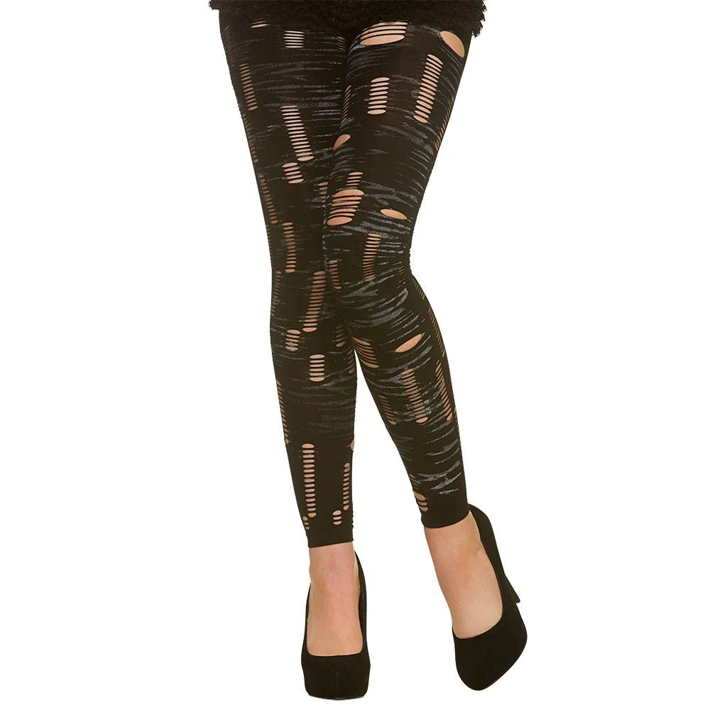 Zombie legging met gaten