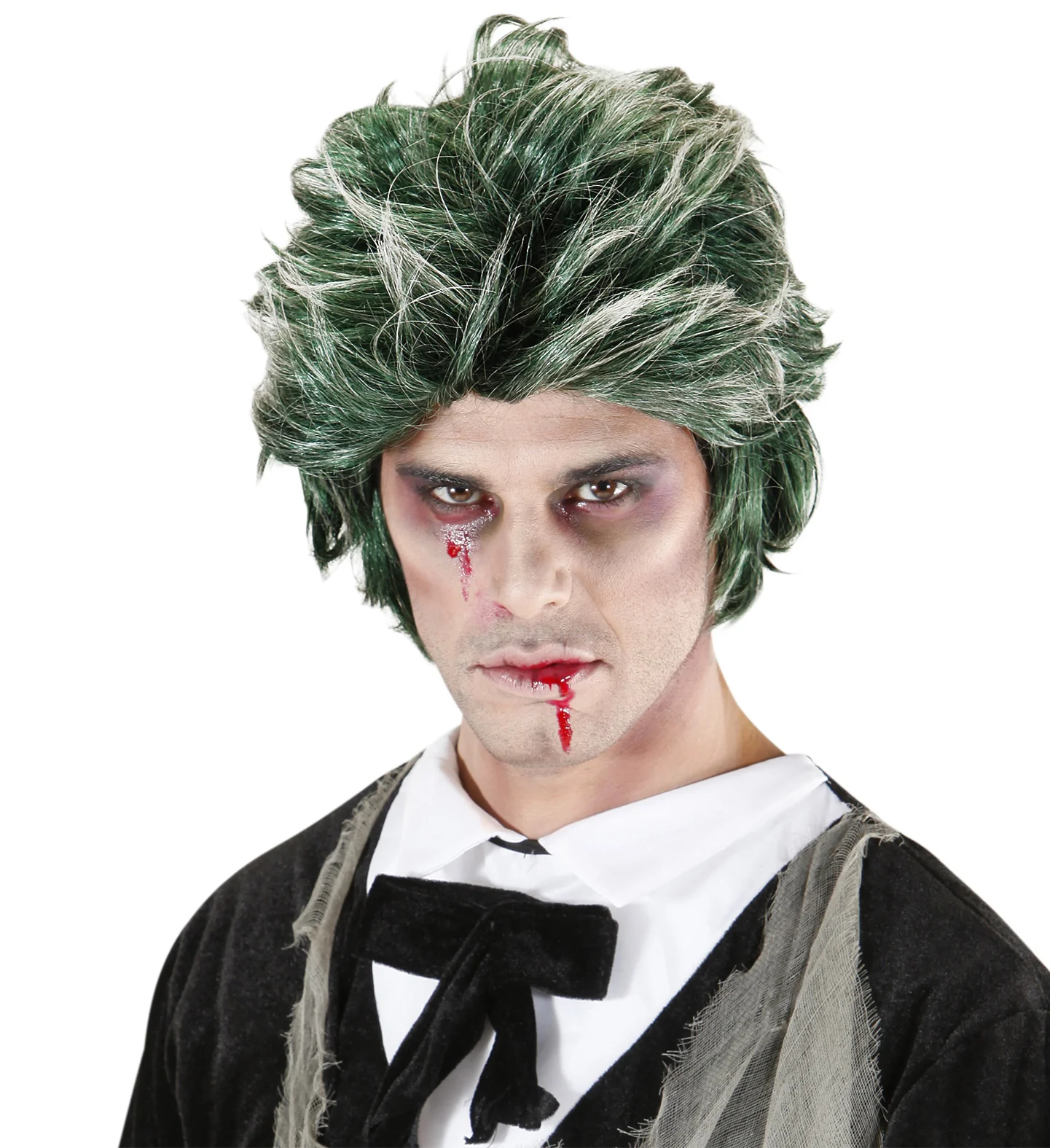 Zombie Dracula pruik groen - Image 3