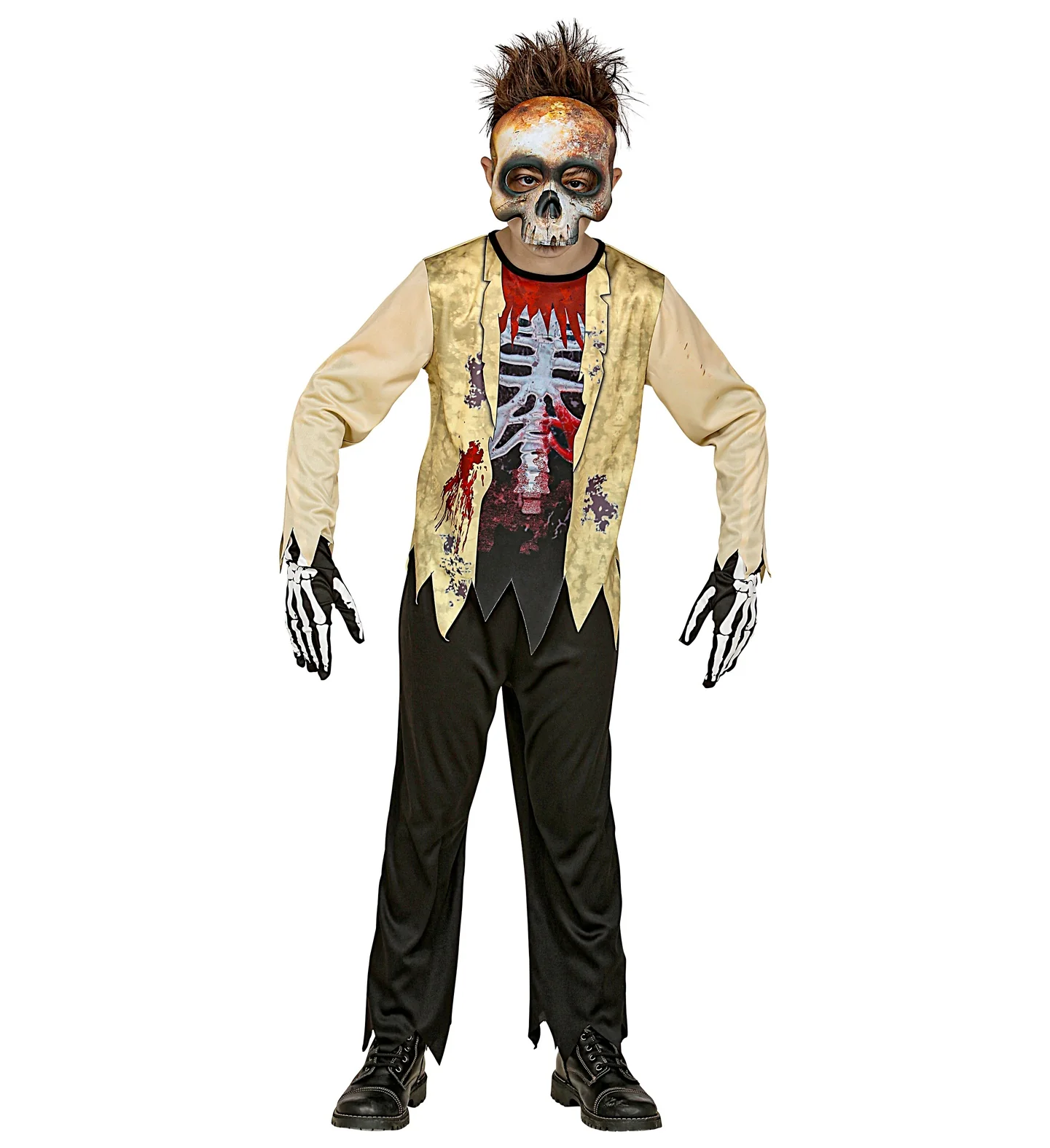 Zombie skelet pak Karel kinderen
