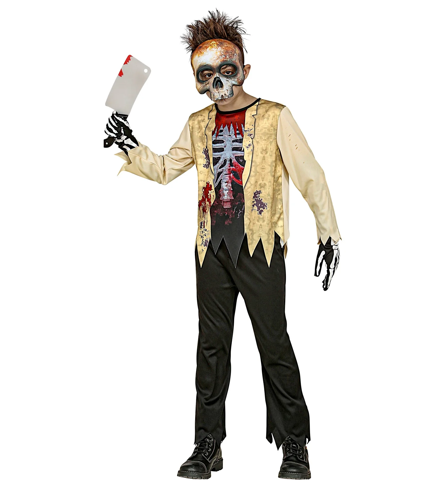 Zombie skelet pak Karel kinderen - Image 2