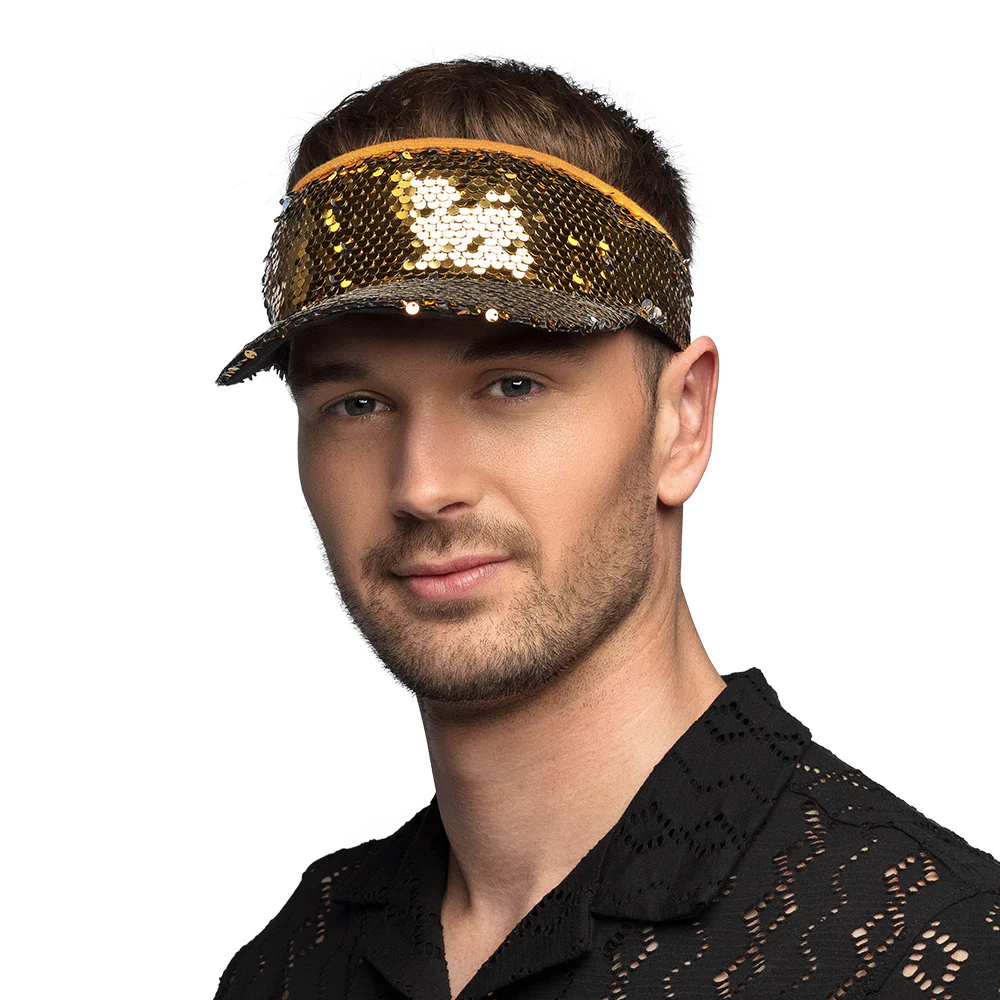 Gouden zonneklep glitter pailletten - Image 3