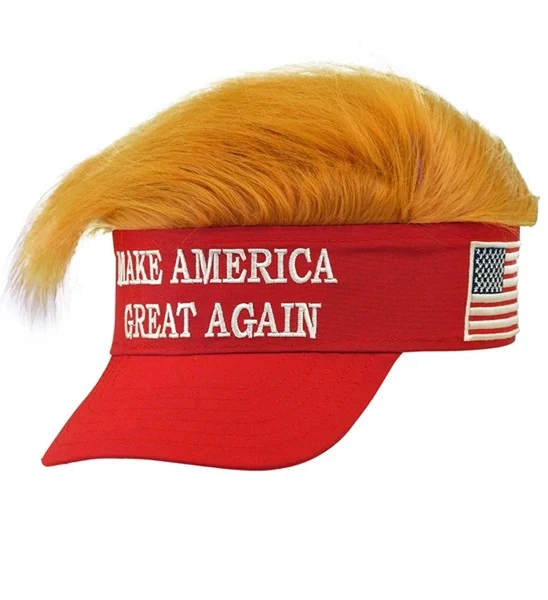 Zonneklep met pluche haar "make america great again" Teun - Image 3