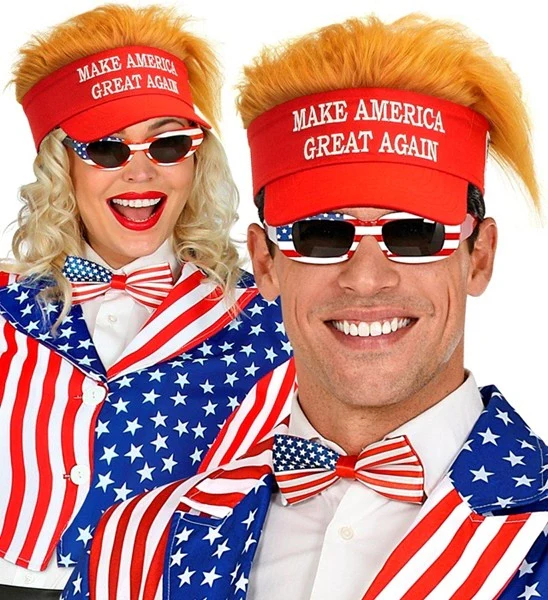 Zonneklep met pluche haar "make america great again" Teun - Image 4