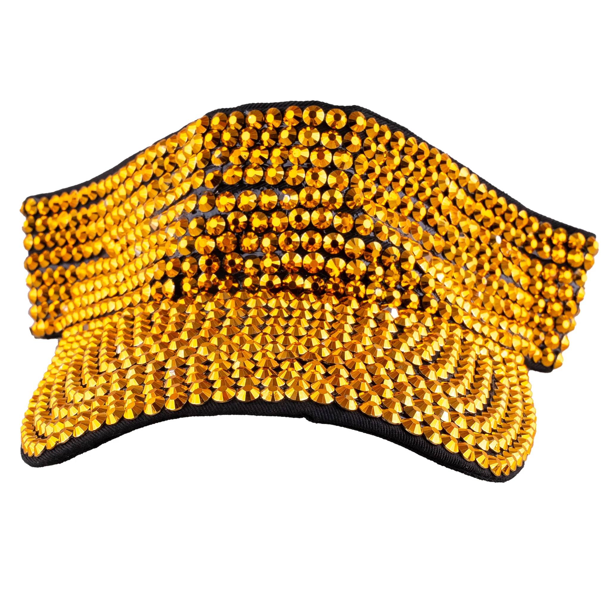 Zonneklep met strass goud - Image 2
