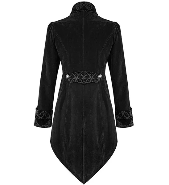 Zwart fluwelen gothic jas dame Vera - Image 2