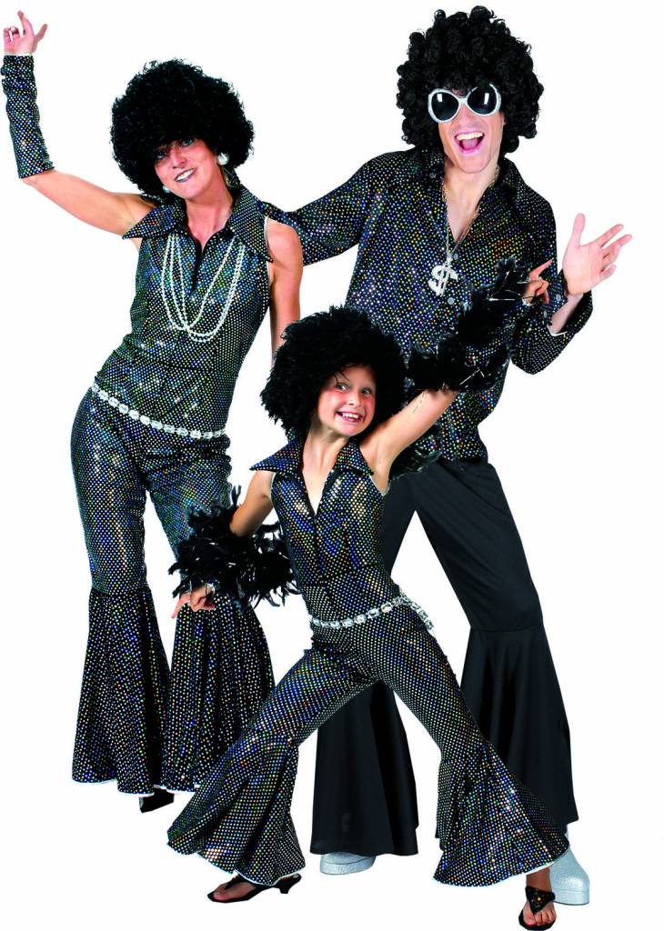 Zwart glitter discopak dames - Image 2