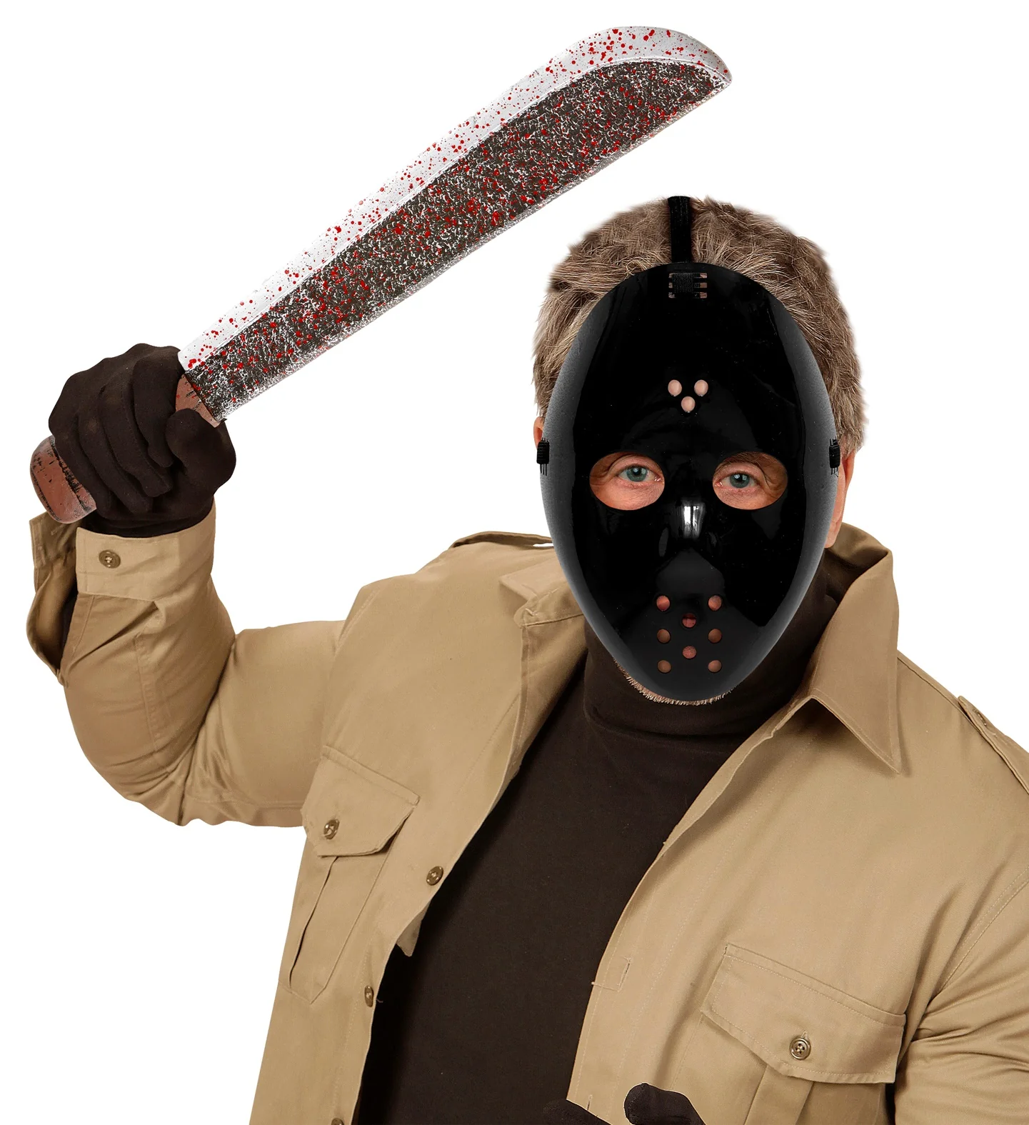Zwart Hockey masker voor Halloween - Image 3