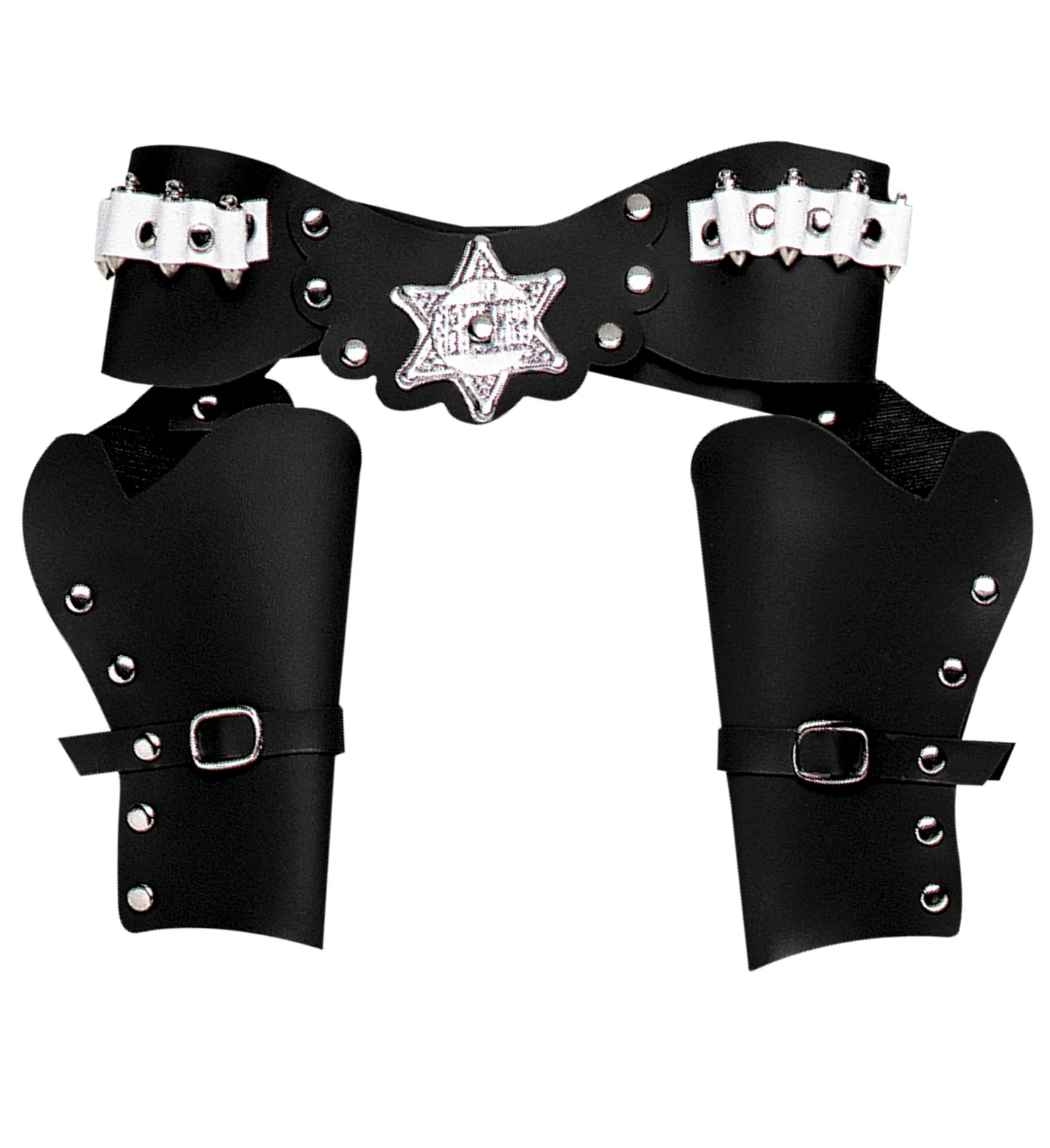 Cowboy holster zwart dubbel luxe
