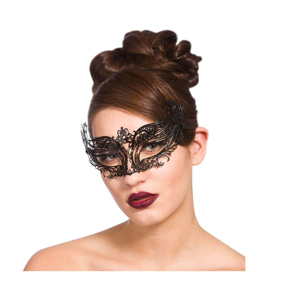 Zwart metalen oogmasker Guusje