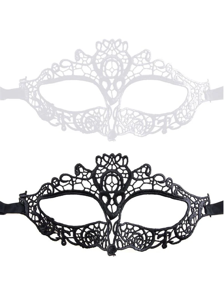Zwart oogmasker met kant Mila