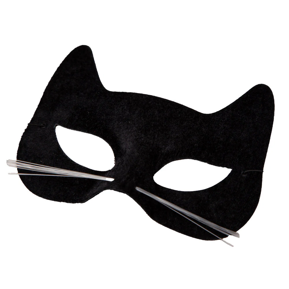Kattenmasker zwart velours - Image 3