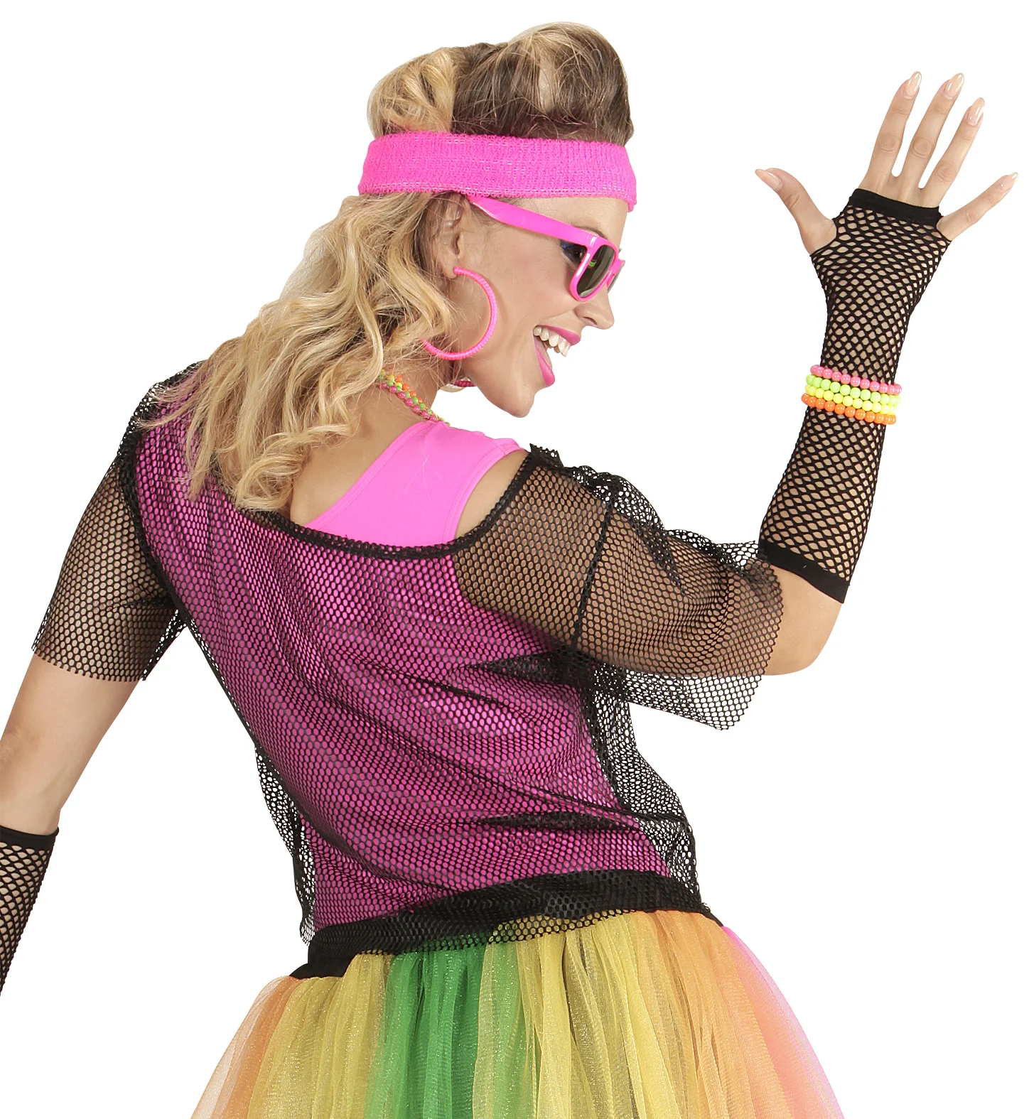 Zwart visnet shirt voor party's - Image 2
