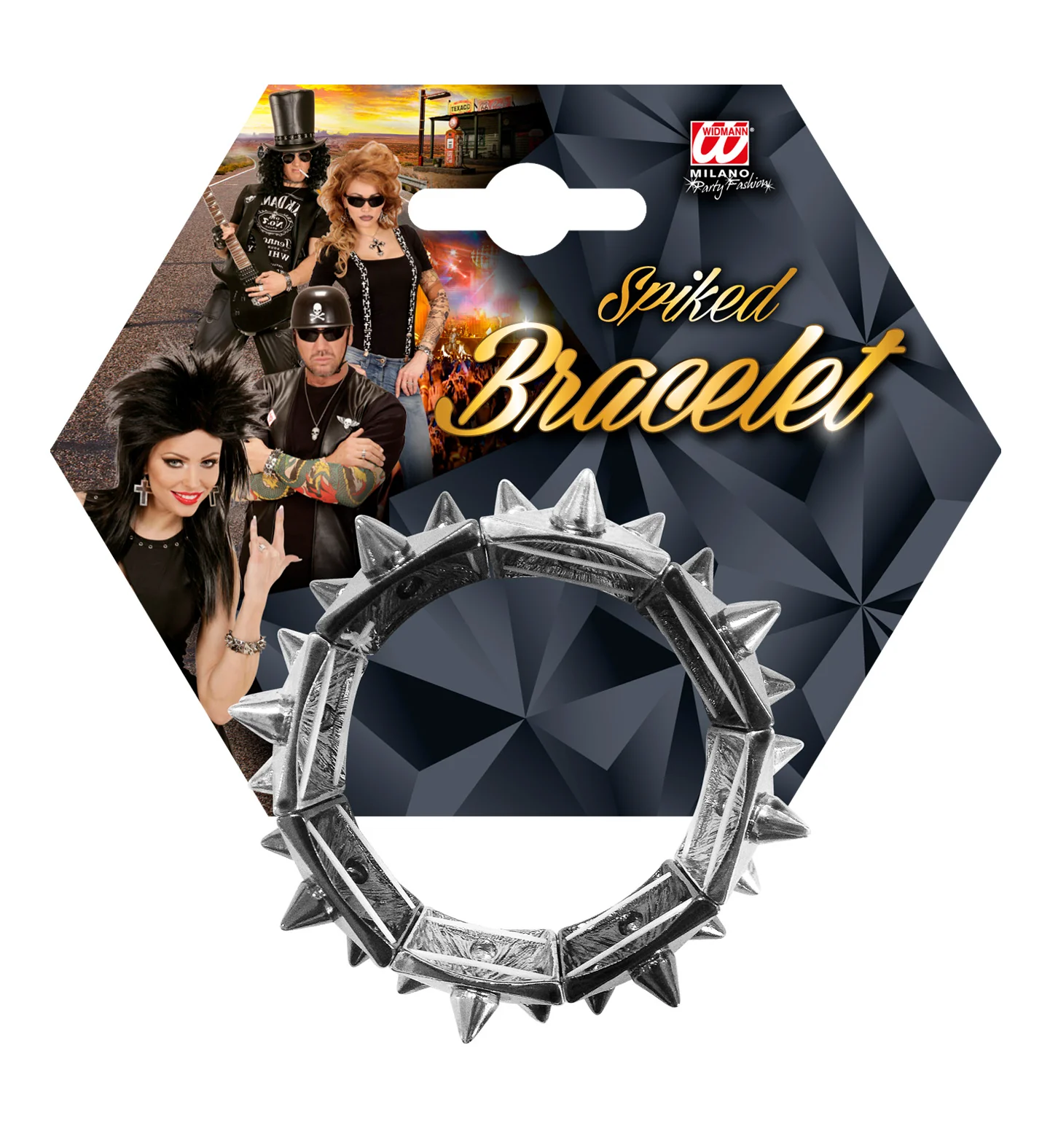 Zwart zilveren spikes armbandjes - Image 6