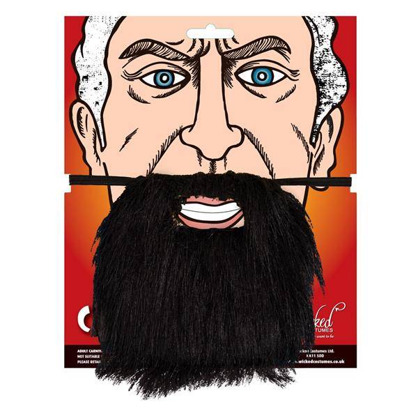 Zwarte baard met snor