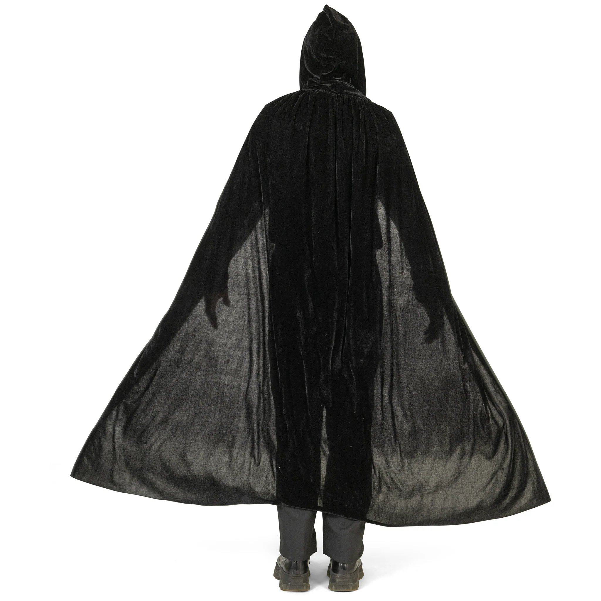 Zwarte cape velours - Image 2