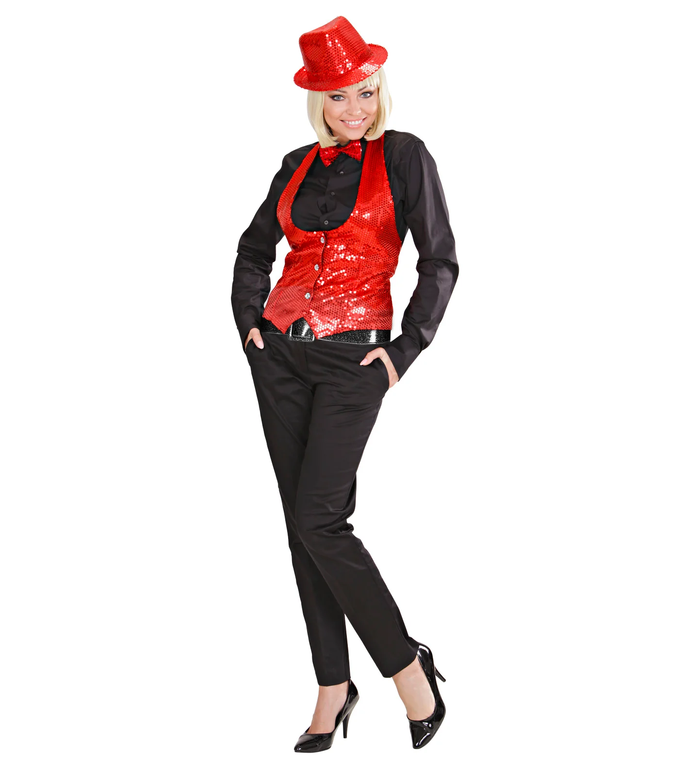 Zwarte glitter riem - Image 4