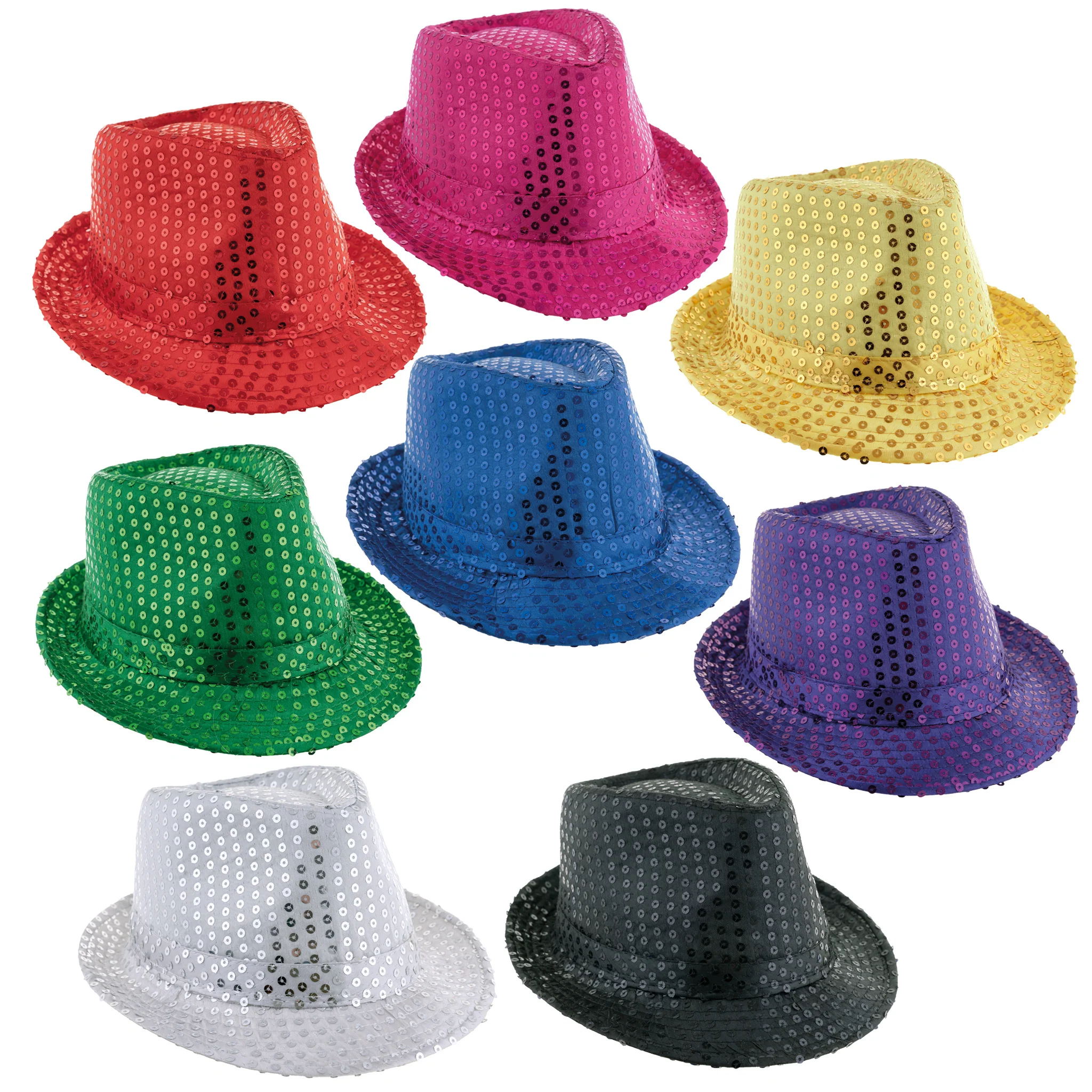 Zwart glitterhoed met pailletten - Image 2