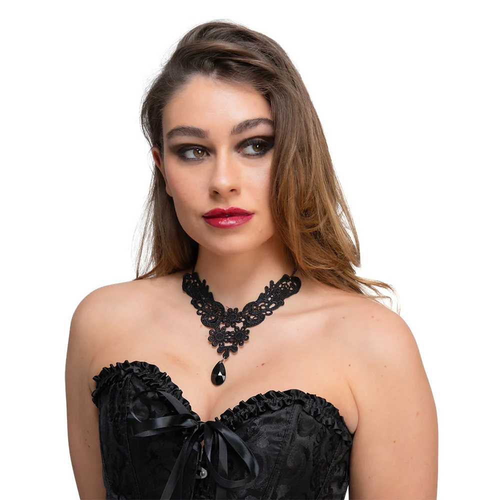 Zwarte kanten gotische ketting - Image 2