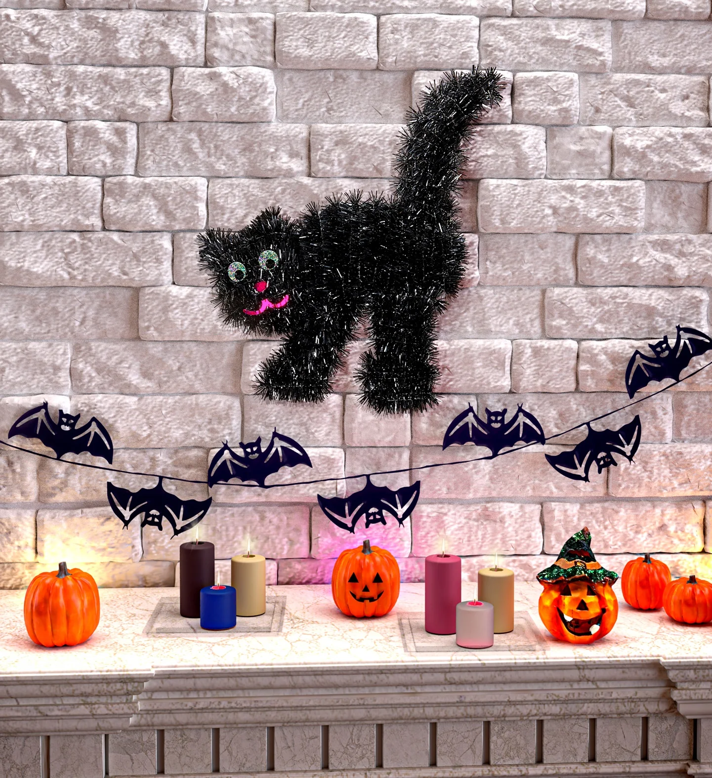 Nep zwarte kat decoratie - Image 2