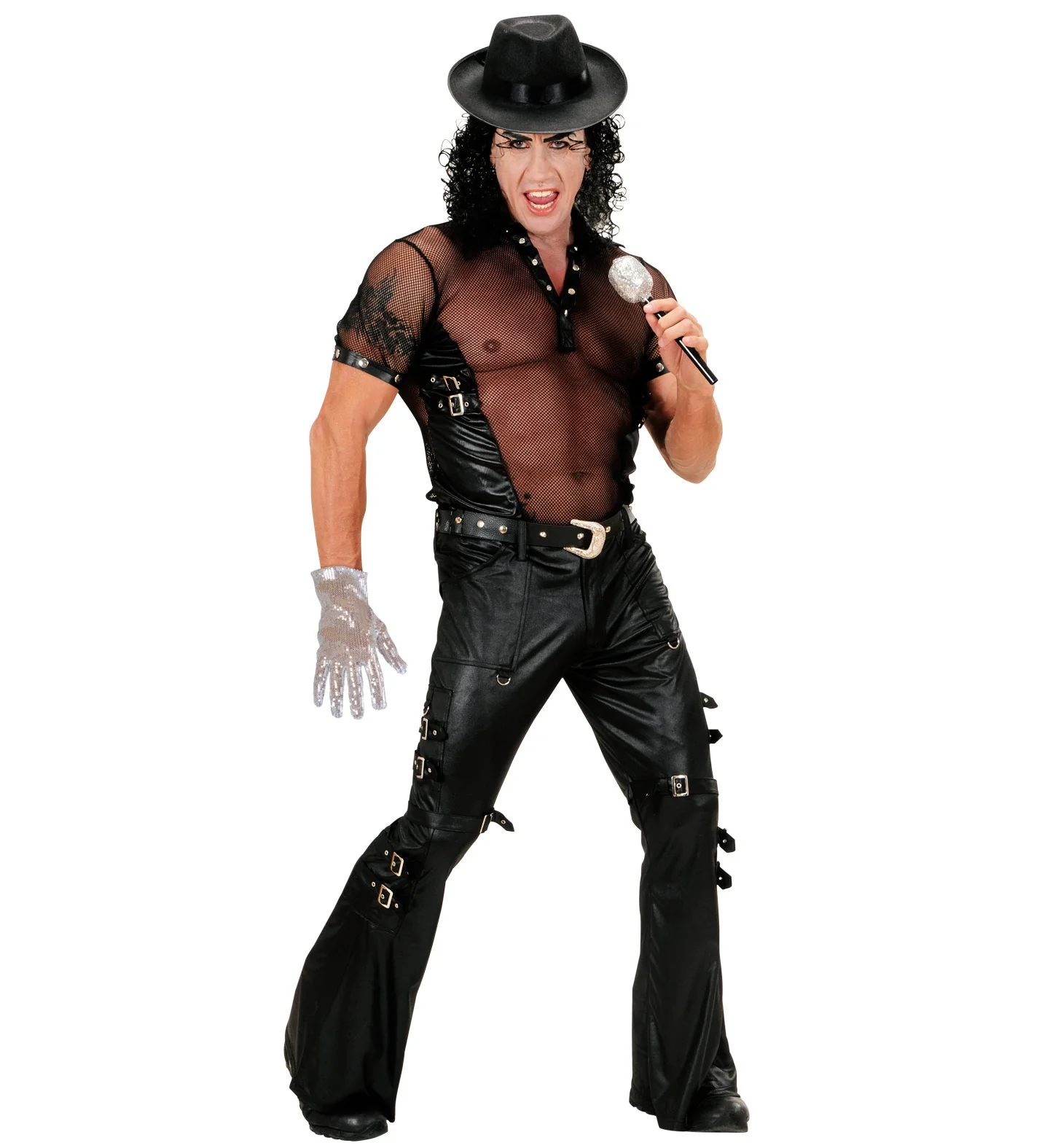 Zwarte lederlook broek Max - Image 3