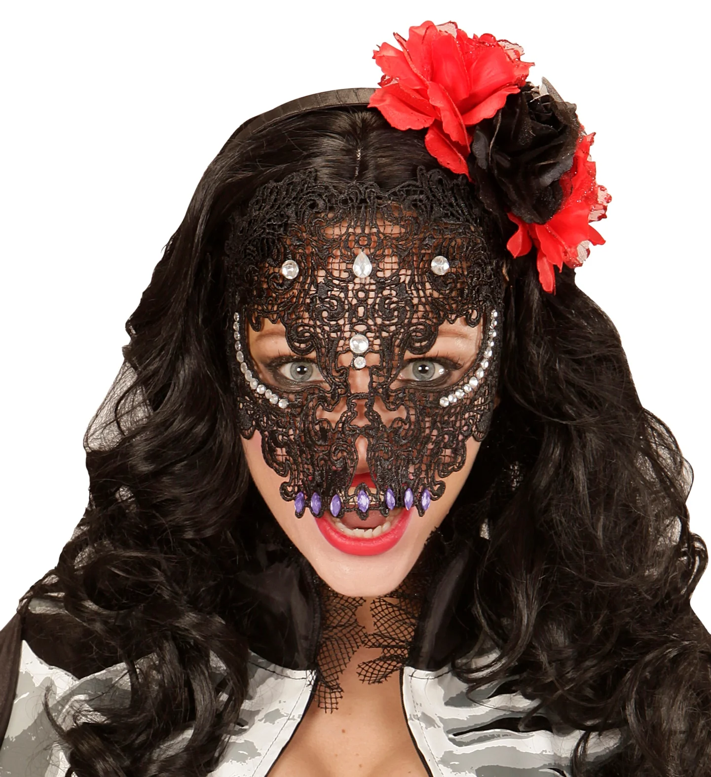 Zwarte maskers met steentjes - Image 2