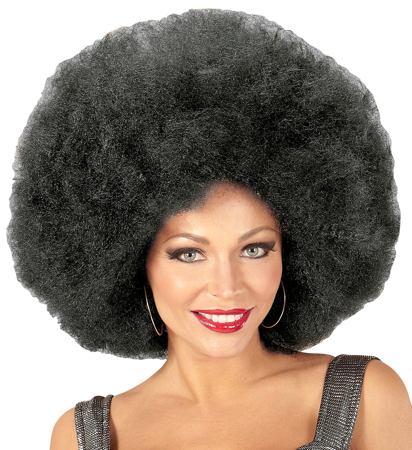 Zwarte oversized Afro pruik