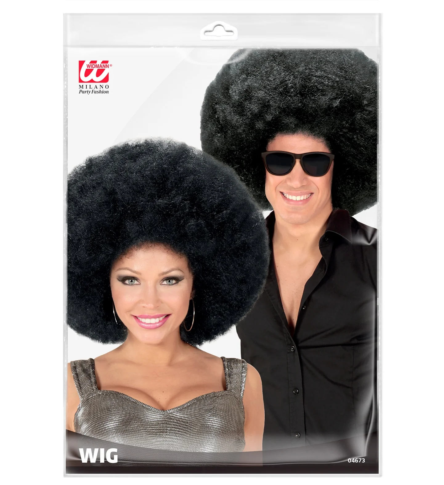 Zwarte oversized Afro pruik - Image 6