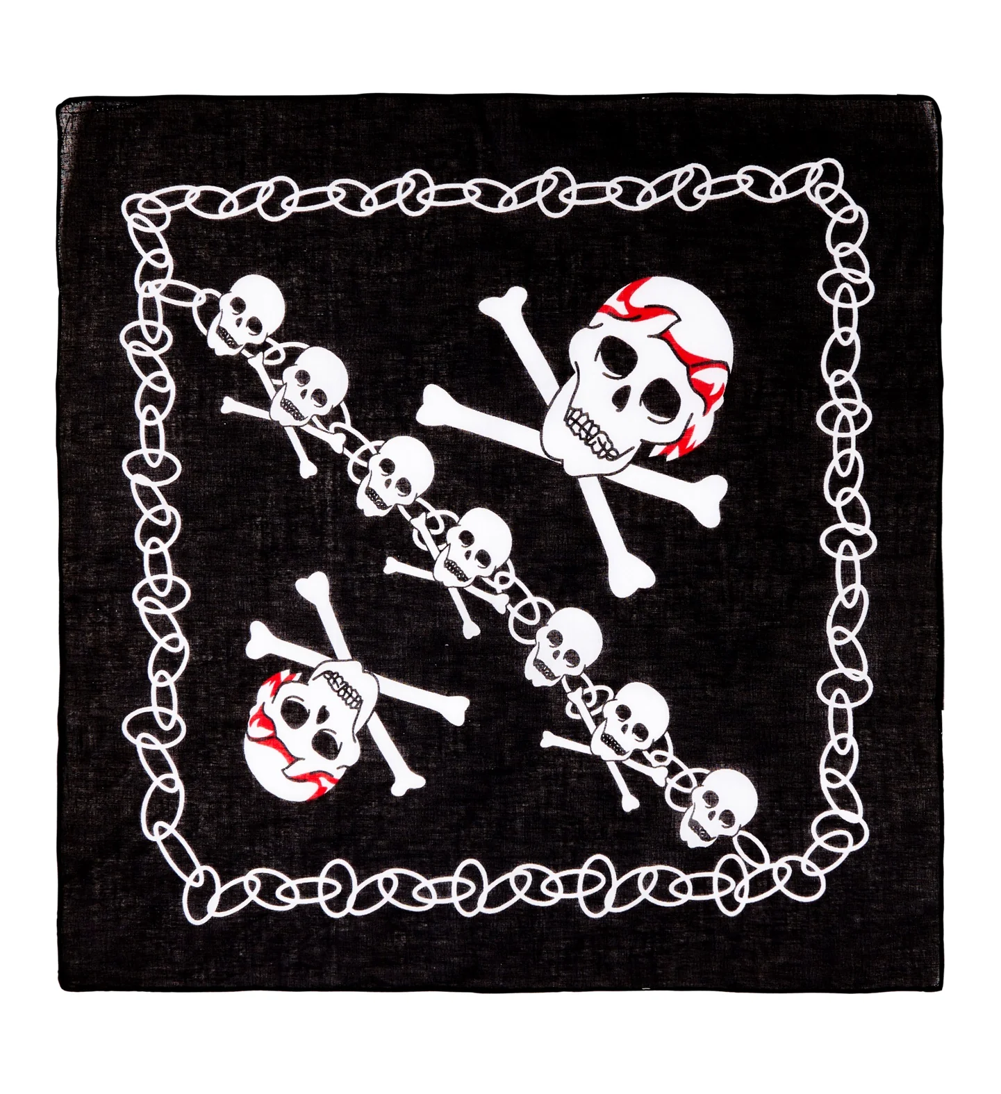 Zwarte piratenbandana met schedels - Image 6