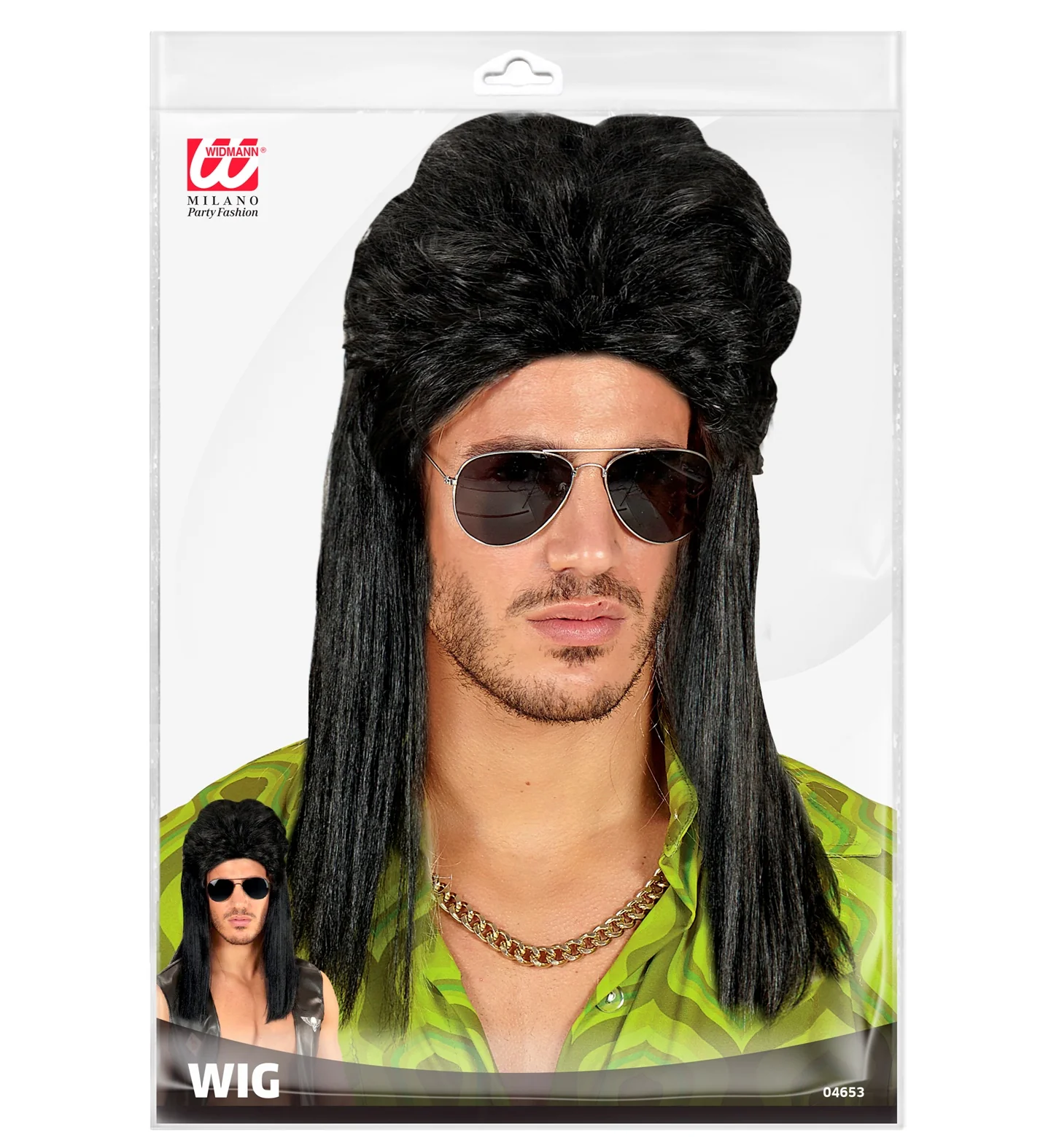 Zwarte rocker pruiken voor mannen - Image 5