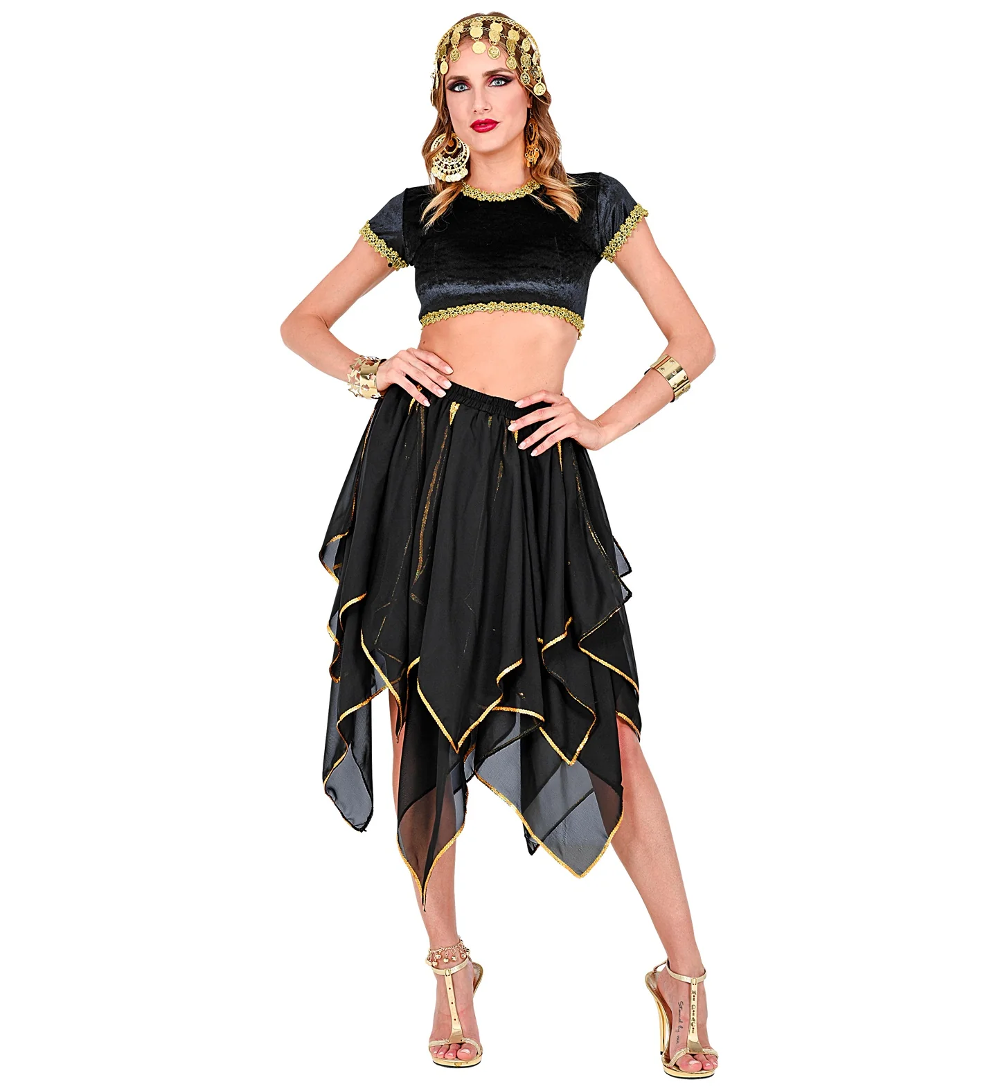 Zwarte chiffon rok - Image 4