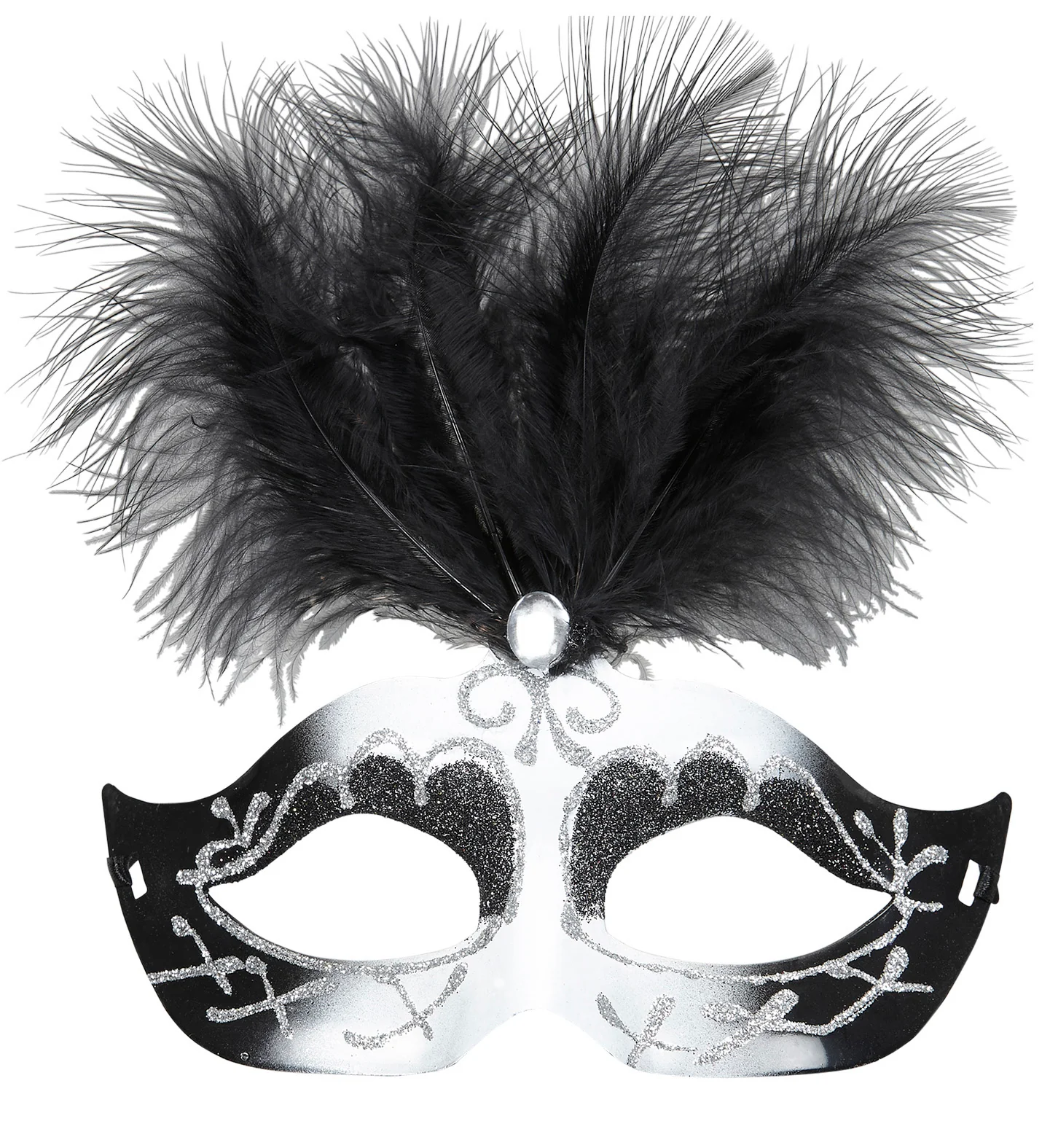Zwarte witte Venetiaanse oogmaskers