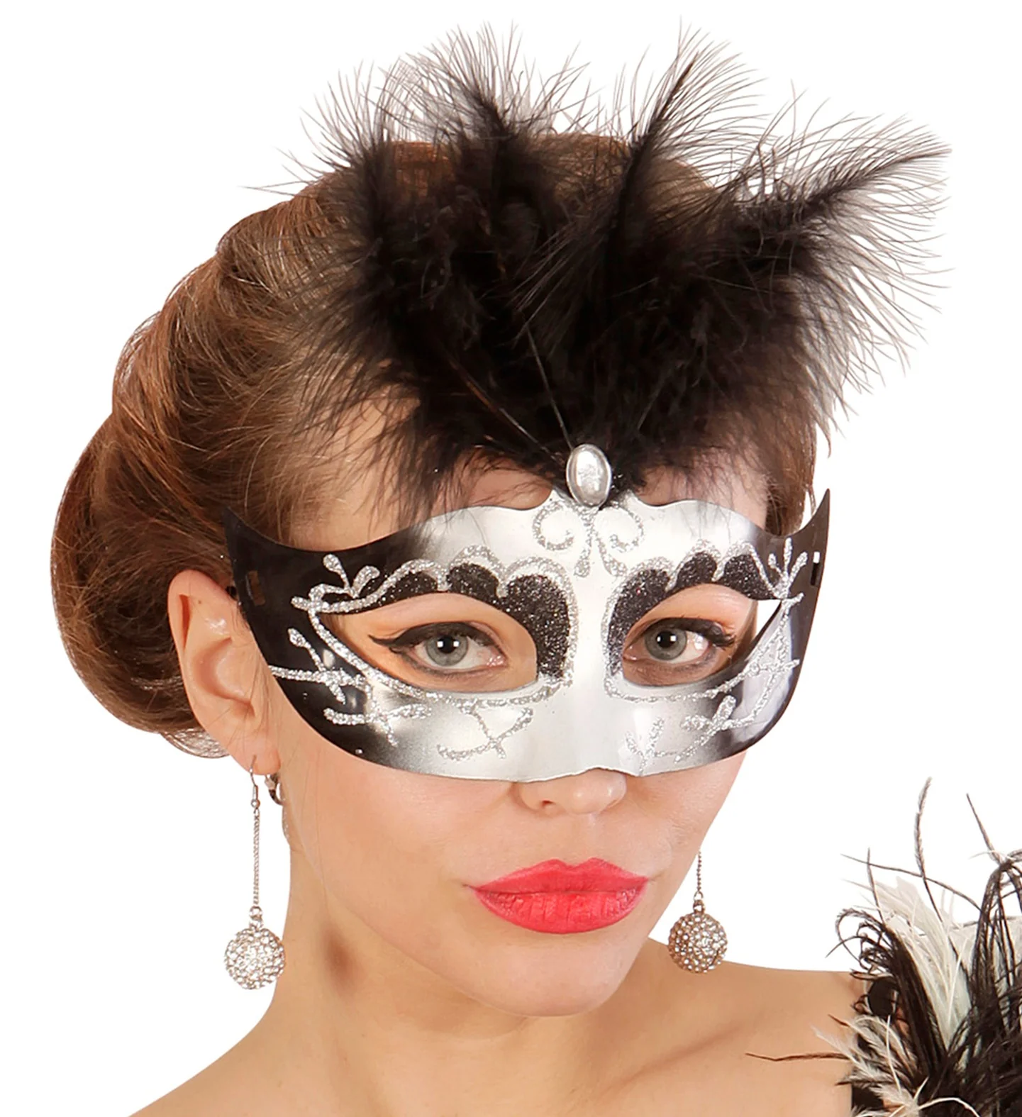 Zwarte witte Venetiaanse oogmaskers - Image 2